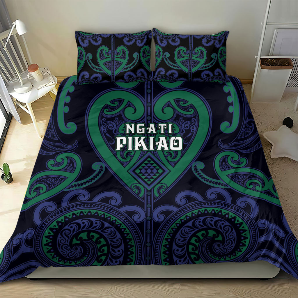Aotearoa Ngati Pikiao Bedding Set Maori Tribal Pattern