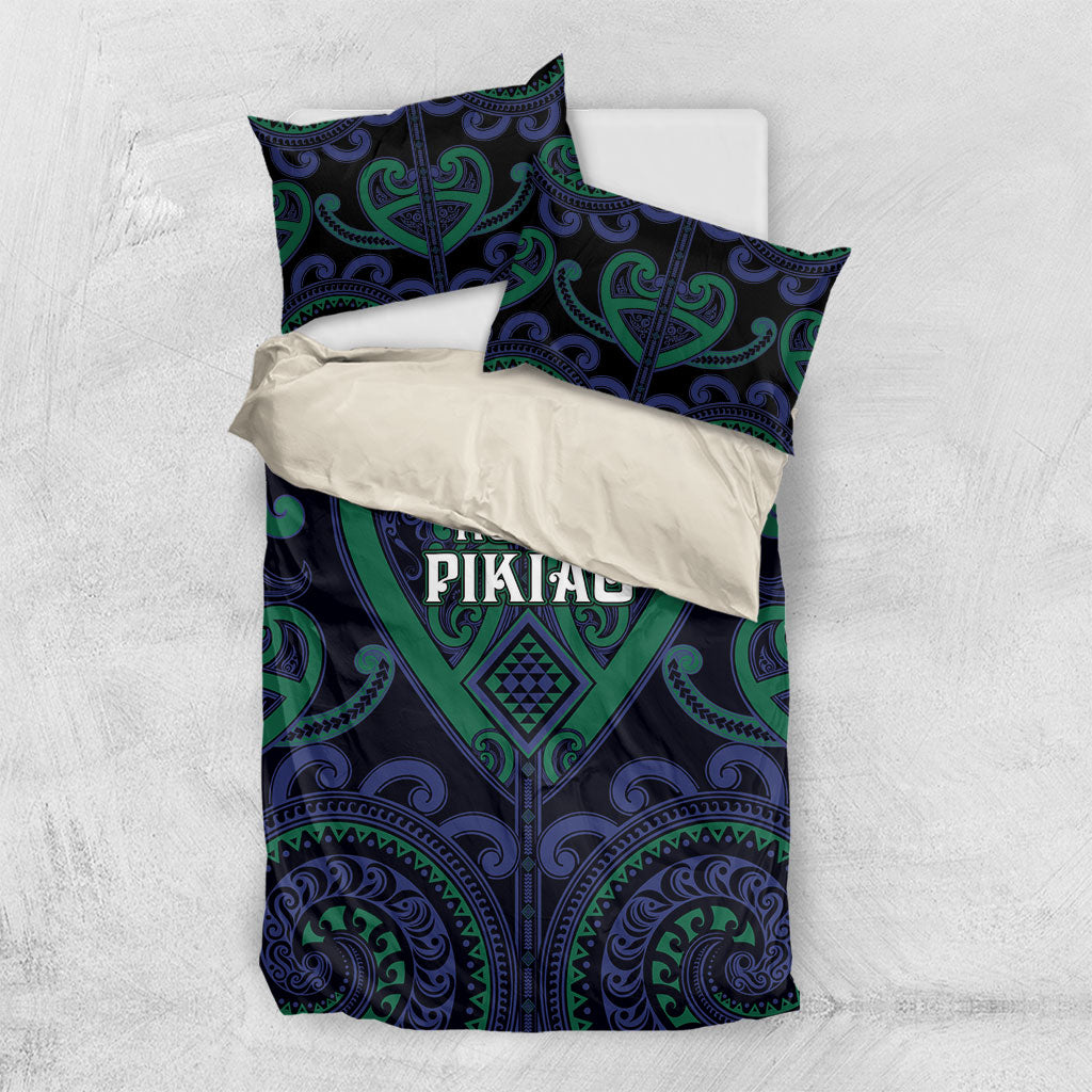 Aotearoa Ngati Pikiao Bedding Set Maori Tribal Pattern