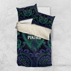 Aotearoa Ngati Pikiao Bedding Set Maori Tribal Pattern