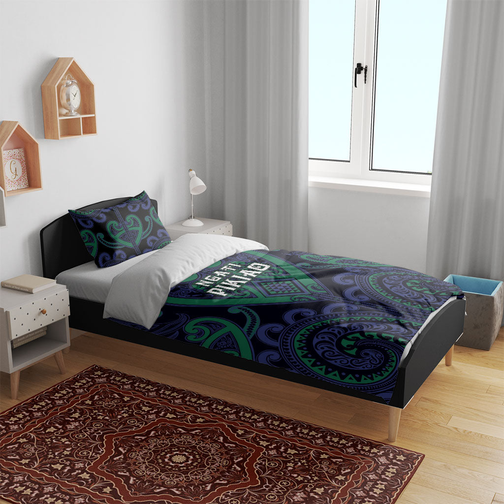 Aotearoa Ngati Pikiao Bedding Set Maori Tribal Pattern