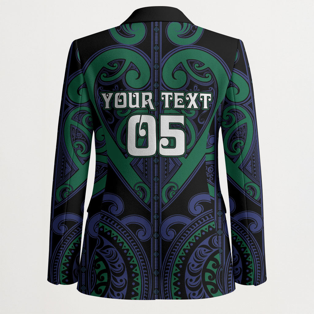 Custom Aotearoa Ngati Pikiao Blazer Maori Tribal Pattern
