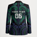 Custom Aotearoa Ngati Pikiao Blazer Maori Tribal Pattern