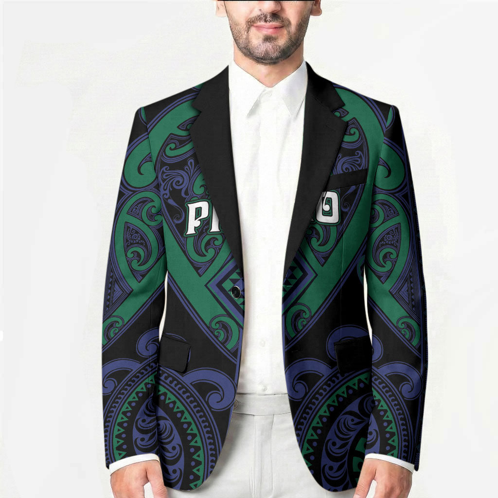 Custom Aotearoa Ngati Pikiao Blazer Maori Tribal Pattern