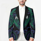 Custom Aotearoa Ngati Pikiao Blazer Maori Tribal Pattern