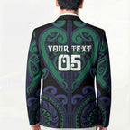 Custom Aotearoa Ngati Pikiao Blazer Maori Tribal Pattern