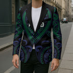 Custom Aotearoa Ngati Pikiao Blazer Maori Tribal Pattern