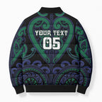 Custom Aotearoa Ngati Pikiao Bomber Puffer Jacket Maori Tribal Pattern
