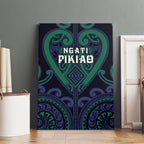 Aotearoa Ngati Pikiao Canvas Wall Art Maori Tribal Pattern