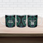 Custom Aotearoa Ngati Pikiao Ceramic Mug Maori Tribal Pattern