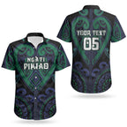 Custom Aotearoa Ngati Pikiao Couples Matching Off The Shoulder Long Sleeve Dress and Hawaiian Shirt Maori Tribal Pattern