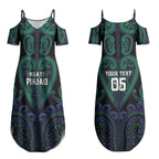 Custom Aotearoa Ngati Pikiao Couples Matching Summer Maxi Dress and Hawaiian Shirt Maori Tribal Pattern