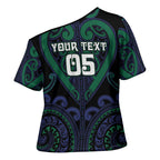 Custom Aotearoa Ngati Pikiao Cross Shoulder Shirt Maori Tribal Pattern