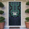 Custom Aotearoa Ngati Pikiao Door Cover Maori Tribal Pattern