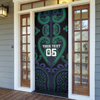 Custom Aotearoa Ngati Pikiao Door Cover Maori Tribal Pattern