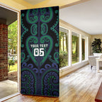Custom Aotearoa Ngati Pikiao Door Cover Maori Tribal Pattern