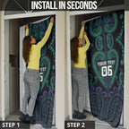 Custom Aotearoa Ngati Pikiao Door Cover Maori Tribal Pattern