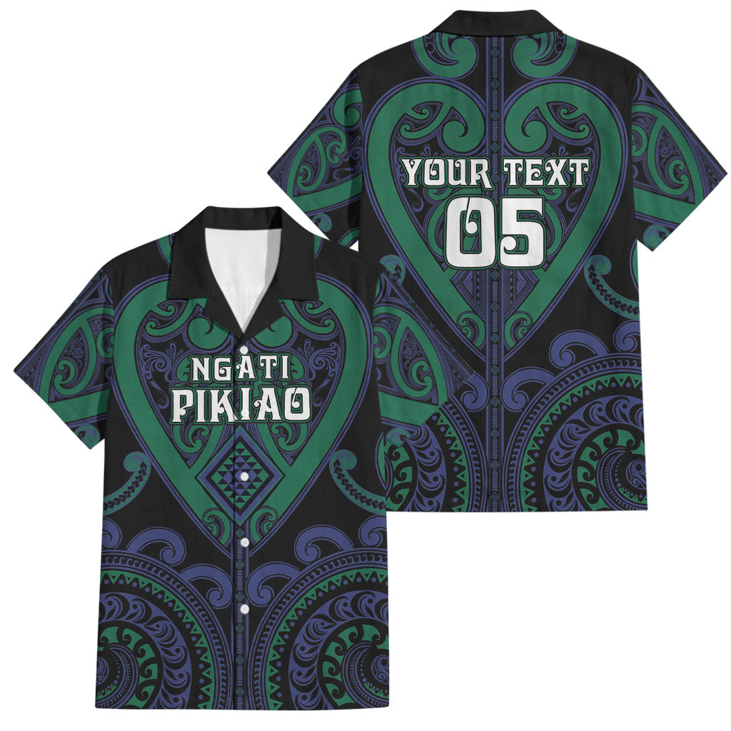 Custom Aotearoa Ngati Pikiao Family Matching Long Sleeve Bodycon Dress and Hawaiian Shirt Maori Tribal Pattern