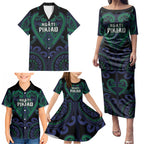 Custom Aotearoa Ngati Pikiao Family Matching Puletasi and Hawaiian Shirt Maori Tribal Pattern