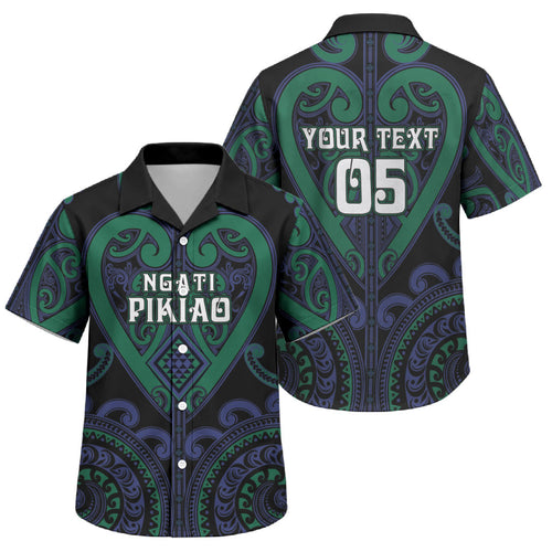 Custom Aotearoa Ngati Pikiao Family Matching Summer Maxi Dress and Hawaiian Shirt Maori Tribal Pattern