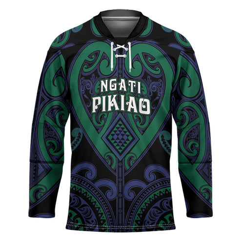 Custom Aotearoa Ngati Pikiao Hockey Jersey Maori Tribal Pattern