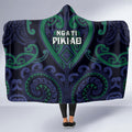 Aotearoa Ngati Pikiao Hooded Blanket Maori Tribal Pattern