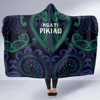 Aotearoa Ngati Pikiao Hooded Blanket Maori Tribal Pattern
