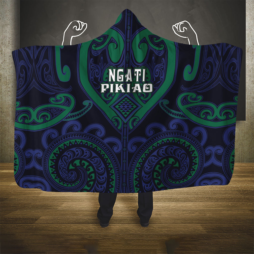 Aotearoa Ngati Pikiao Hooded Blanket Maori Tribal Pattern