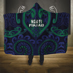 Aotearoa Ngati Pikiao Hooded Blanket Maori Tribal Pattern