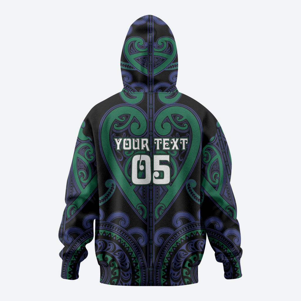 Custom Aotearoa Ngati Pikiao Hoodie Maori Tribal Pattern