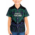 Custom Aotearoa Ngati Pikiao Kid Hawaiian Shirt Maori Tribal Pattern