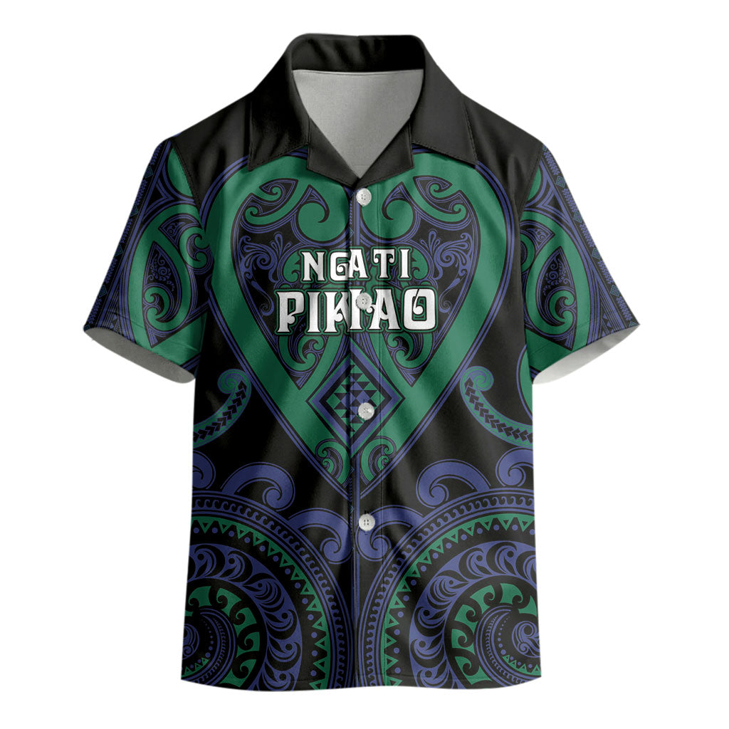 Custom Aotearoa Ngati Pikiao Kid Hawaiian Shirt Maori Tribal Pattern