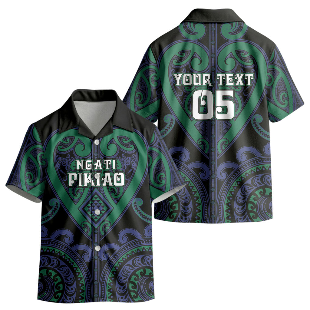 Custom Aotearoa Ngati Pikiao Kid Hawaiian Shirt Maori Tribal Pattern