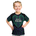 Custom Aotearoa Ngati Pikiao Kid T Shirt Maori Tribal Pattern