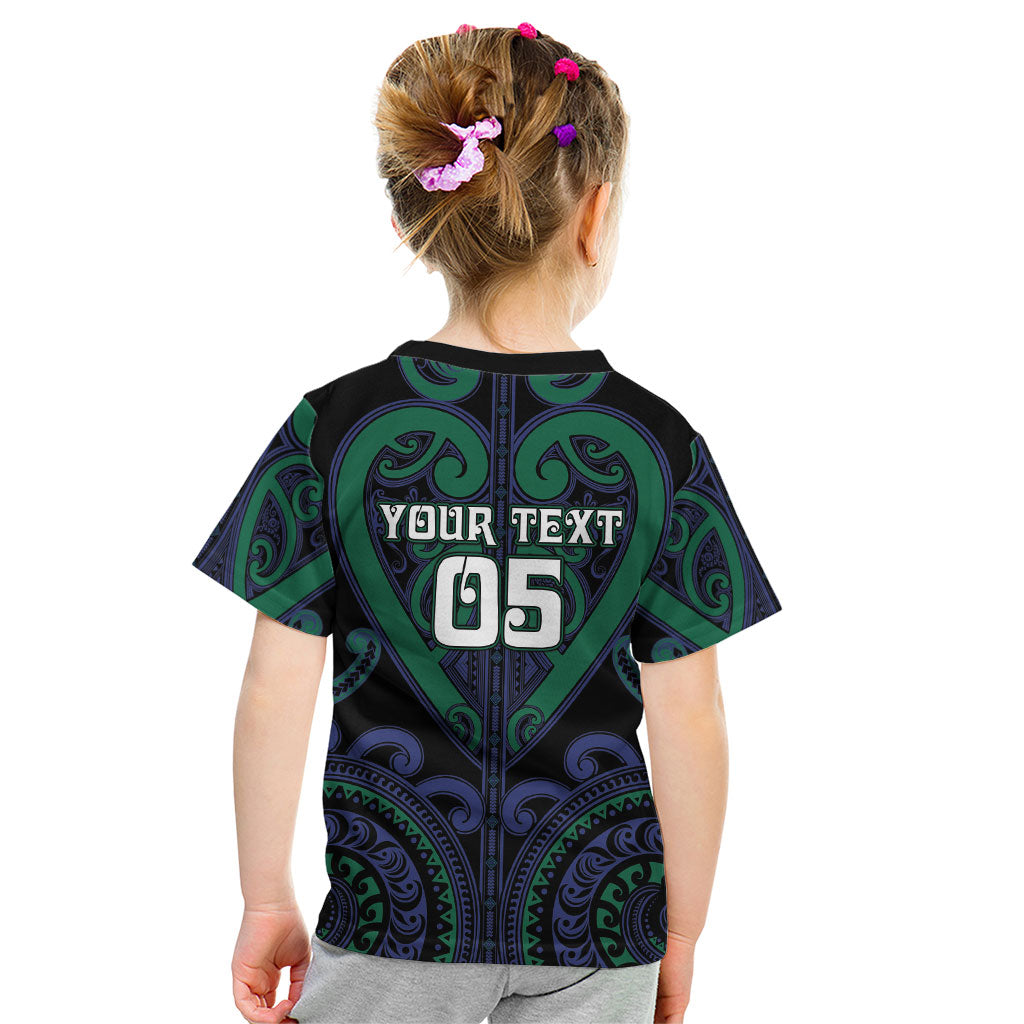 Custom Aotearoa Ngati Pikiao Kid T Shirt Maori Tribal Pattern