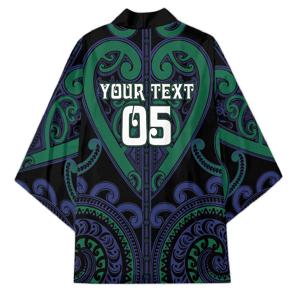 Custom Aotearoa Ngati Pikiao Kimono Maori Tribal Pattern