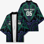 Custom Aotearoa Ngati Pikiao Kimono Maori Tribal Pattern