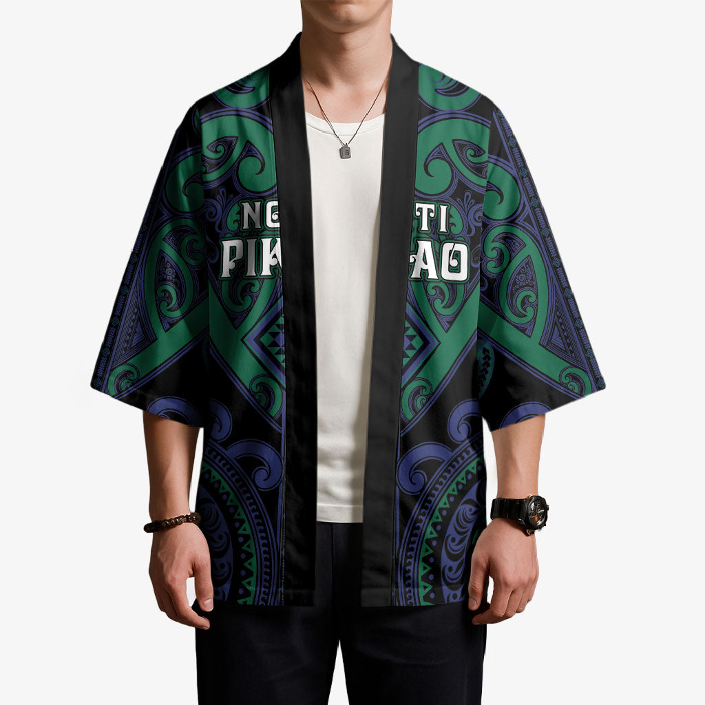 Custom Aotearoa Ngati Pikiao Kimono Maori Tribal Pattern