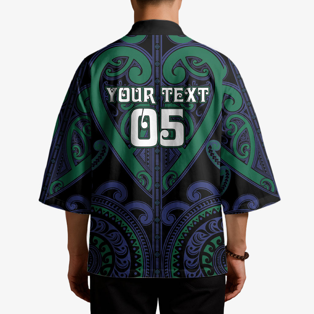 Custom Aotearoa Ngati Pikiao Kimono Maori Tribal Pattern