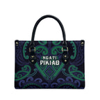 Aotearoa Ngati Pikiao Leather Bag Maori Tribal Pattern