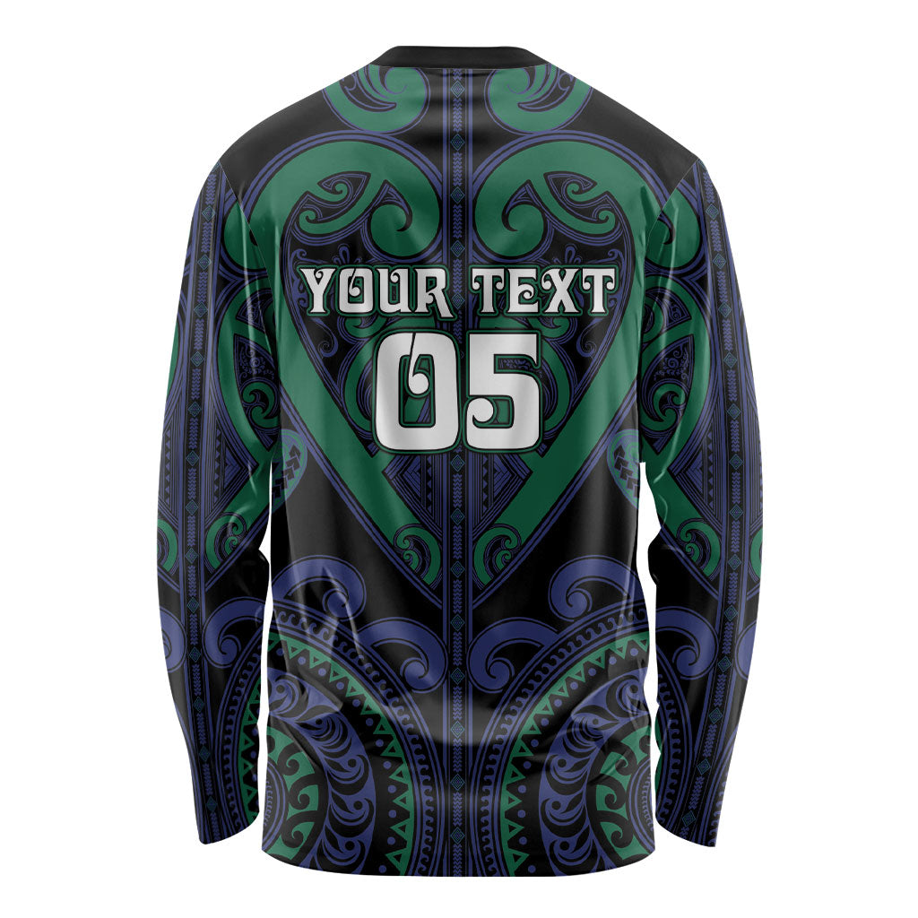 Custom Aotearoa Ngati Pikiao Long Sleeve Shirt Maori Tribal Pattern