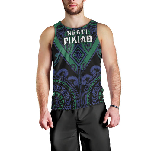 Custom Aotearoa Ngati Pikiao Men Tank Top Maori Tribal Pattern