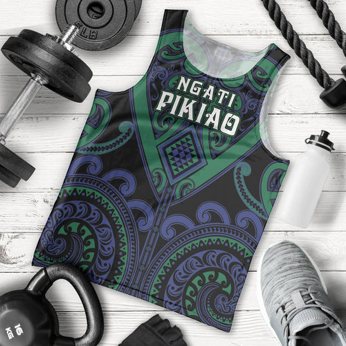 Custom Aotearoa Ngati Pikiao Men Tank Top Maori Tribal Pattern