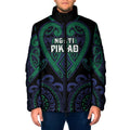 Custom Aotearoa Ngati Pikiao Padded Jacket Maori Tribal Pattern