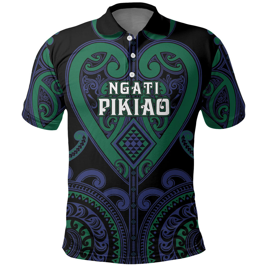 Custom Aotearoa Ngati Pikiao Polo Shirt Maori Tribal Pattern