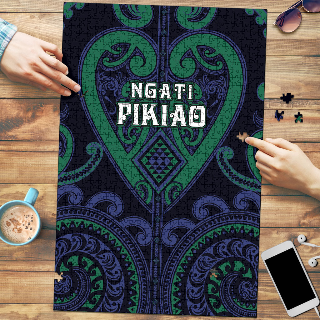 Aotearoa Ngati Pikiao Puzzle Maori Tribal Pattern