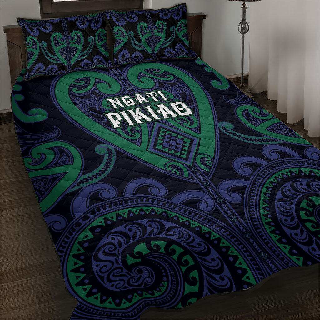 Aotearoa Ngati Pikiao Quilt Bed Set Maori Tribal Pattern