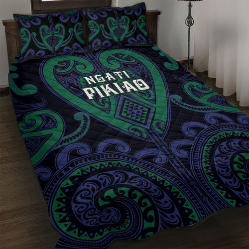 Aotearoa Ngati Pikiao Quilt Bed Set Maori Tribal Pattern