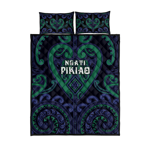 Aotearoa Ngati Pikiao Quilt Bed Set Maori Tribal Pattern