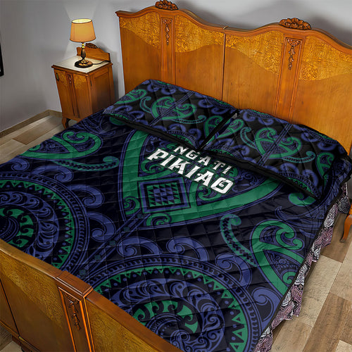 Aotearoa Ngati Pikiao Quilt Bed Set Maori Tribal Pattern