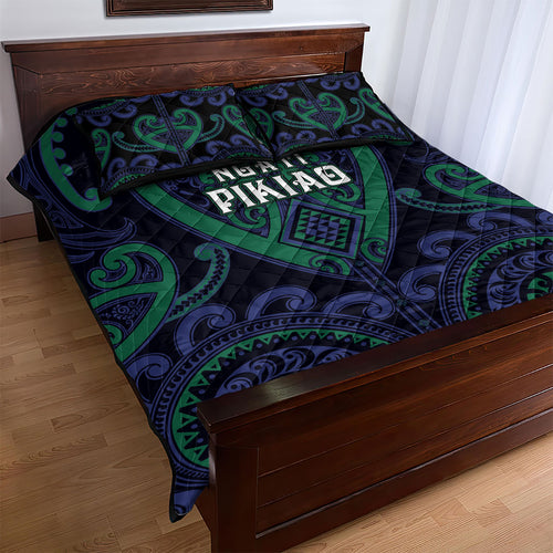 Aotearoa Ngati Pikiao Quilt Bed Set Maori Tribal Pattern